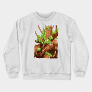 Moose with Succulents Crewneck Sweatshirt